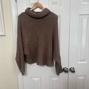 Express Cozy Brown Turtleneck Sweater